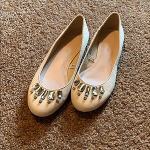 Isaac Mizrahi ballet flats with jewels